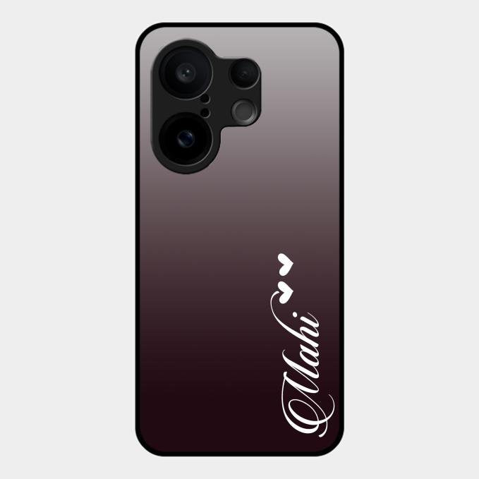 Customize Name Gradient Glass Case Cover Grey For Vivo X200 Fe 5G