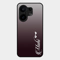 Customize Name Gradient Glass Case Cover Grey For Vivo X200 Fe 5G