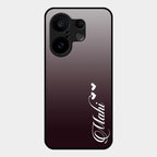 Customize Name Gradient Glass Case Cover Grey For Vivo X200 Fe 5G