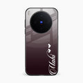 Customize Name Gradient Glass Case Cover Grey For Vivo X300 5G