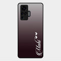 Customize Name Gradient Glass Case Cover Grey For Vivo X50 Pro 5G