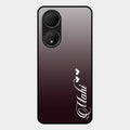 Customize Name Gradient Glass Case Cover Grey For Vivo Y100 5G