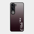 Customize Name Gradient Glass Case Cover Grey For Vivo Y300 5G