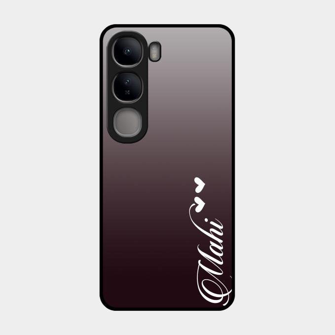 Customize Name Gradient Glass Case Cover Grey For Vivo Y300 5G