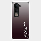 Customize Name Gradient Glass Case Cover Grey For Vivo Y400 5G
