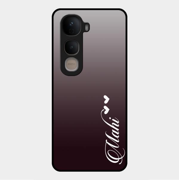 Customize Name Gradient Glass Case Cover Grey For Vivo Y400 5G