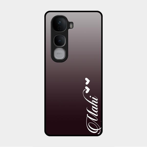 Customize Name Gradient Glass Case Cover Grey For Vivo Y400 Pro 5G