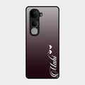 Customize Name Gradient Glass Case Cover Grey For Vivo Y400 Pro 5G