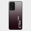 Customize Name Gradient Glass Case Cover Grey For Xiaomi 11I 5G