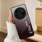 Customize Name Gradient Glass Case Cover Grey For Redmi/Xiaomi - ShopOnCliQ