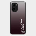 Customize Name Gradient Glass Case Cover Grey For Xiaomi Mi 11X 5G