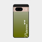 Customize Name Gradient Glass Case Cover Mint Green For Google Pixel 8 5G