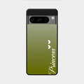 Customize Name Gradient Glass Case Cover Mint Green For Google Pixel 8 Pro 5G