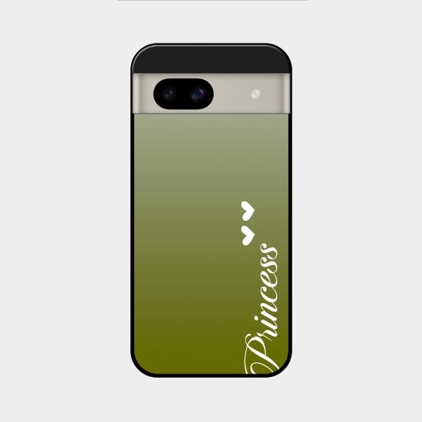 Customize Name Gradient Glass Case Cover Mint Green For Google Pixel 8A 5G
