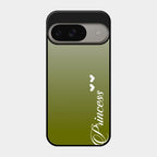 Customize Name Gradient Glass Case Cover Mint Green For Google Pixel 9 5G