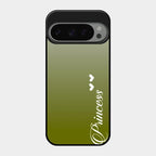 Customize Name Gradient Glass Case Cover Mint Green For Google Pixel 9 Pro 5G