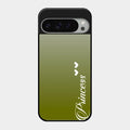 Customize Name Gradient Glass Case Cover Mint Green For Google Pixel 9 Pro Xl