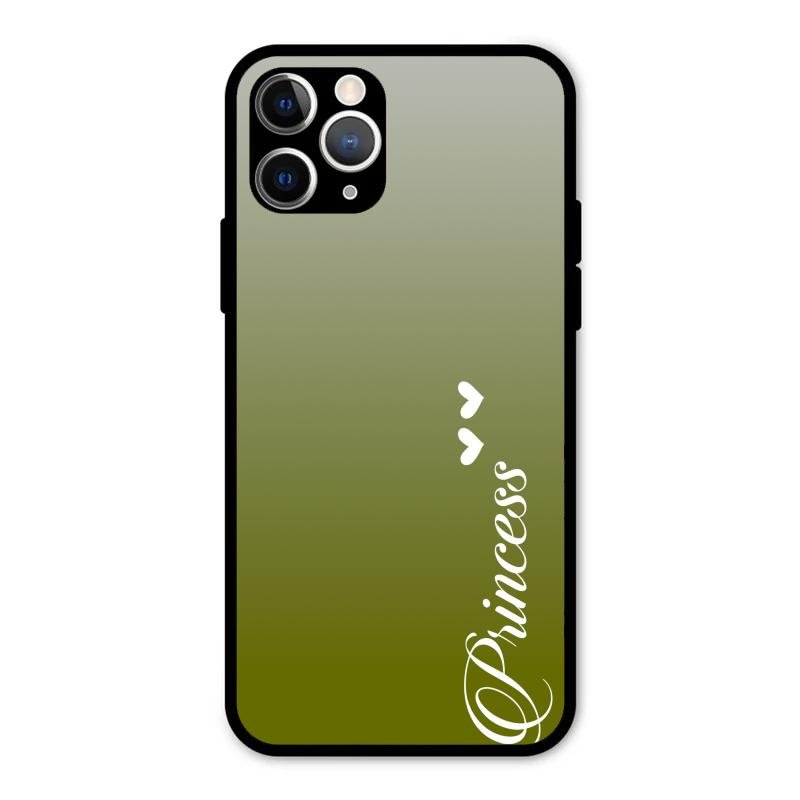Customize Name Gradient Glass Case Cover Mint Green For iPhone 11 Pro