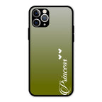 Customize Name Gradient Glass Case Cover Mint Green For iPhone 11 Pro