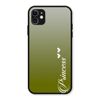Customize Name Gradient Glass Case Cover Mint Green For iPhone 11