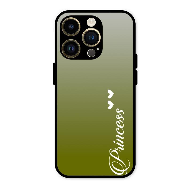 Customize Name Gradient Glass Case Cover Mint Green For iPhone 14 Pro Max