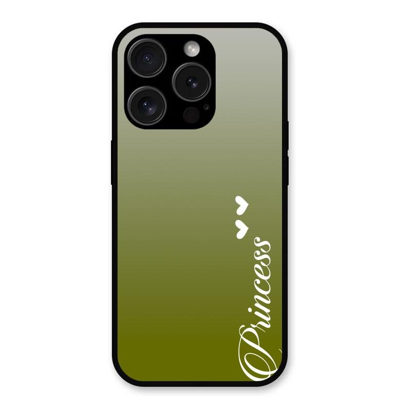 Customize Name Gradient Glass Case Cover Mint Green For iPhone 15 Pro Max