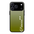Customize Name Gradient Glass Case Cover Mint Green For iPhone 17 Pro Max