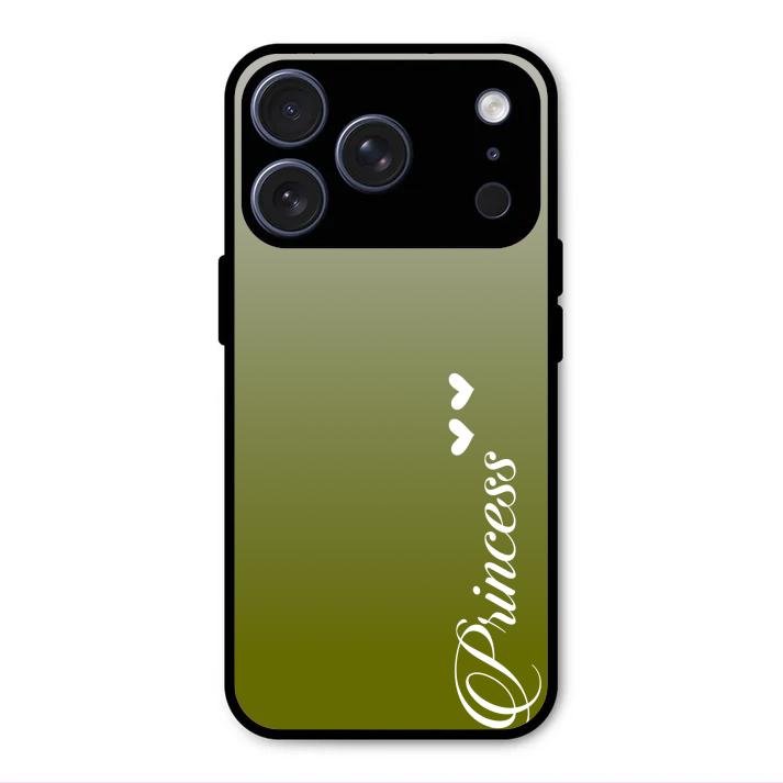Customize Name Gradient Glass Case Cover Mint Green For iPhone 17 Pro Max