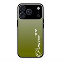 Customize Name Gradient Glass Case Cover Mint Green For iPhone 17 Pro