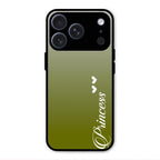 Customize Name Gradient Glass Case Cover Mint Green For iPhone 17 Pro