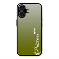 Customize Name Gradient Glass Case Cover Mint Green For iPhone 17