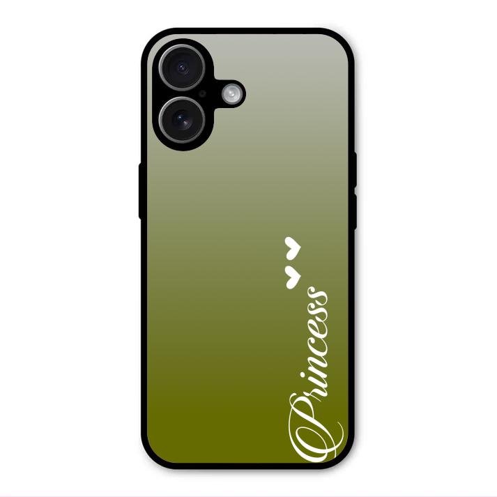 Customize Name Gradient Glass Case Cover Mint Green For iPhone 17
