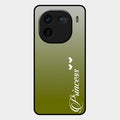 Customize Name Gradient Glass Case Cover Mint Green For Iqoo 12 5G