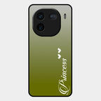 Customize Name Gradient Glass Case Cover Mint Green For Iqoo 12 5G