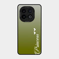 Customize Name Gradient Glass Case Cover Mint Green For Iqoo 13 5G