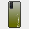 Customize Name Gradient Glass Case Cover Mint Green For Iqoo 3 5G