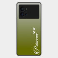 Customize Name Gradient Glass Case Cover Mint Green For Iqoo 9 Pro 5G