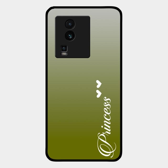 Customize Name Gradient Glass Case Cover Mint Green For Iqoo Neo 7 Pro 5G