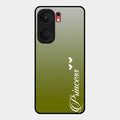Customize Name Gradient Glass Case Cover Mint Green For Iqoo Neo 9 Pro 5G