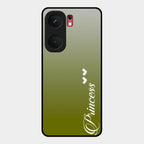 Customize Name Gradient Glass Case Cover Mint Green For Iqoo Neo 9 Pro 5G