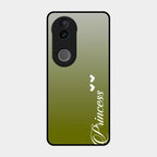 Customize Name Gradient Glass Case Cover Mint Green For Iqoo Z10R