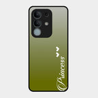 Customize Name Gradient Glass Case Cover Mint Green For iQOO Z10x 5G