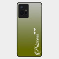 Customize Name Gradient Glass Case Cover Mint Green For Iqoo Z6 5G
