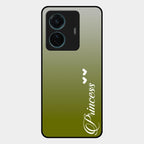 Customize Name Gradient Glass Case Cover Mint Green For Iqoo Z6 Pro 5G