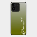 Customize Name Gradient Glass Case Cover Mint Green For Iqoo Z9 5G