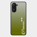 Customize Name Gradient Glass Case Cover Mint Green For Iqoo Z9 Lite 5G