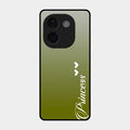 Customize Name Gradient Glass Case Cover Mint Green For Iqoo Z9S Pro 5G