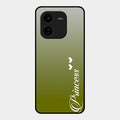 Customize Name Gradient Glass Case Cover Mint Green For Iqoo Z9X 5G