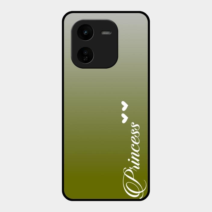 Customize Name Gradient Glass Case Cover Mint Green For Iqoo Z9X 5G