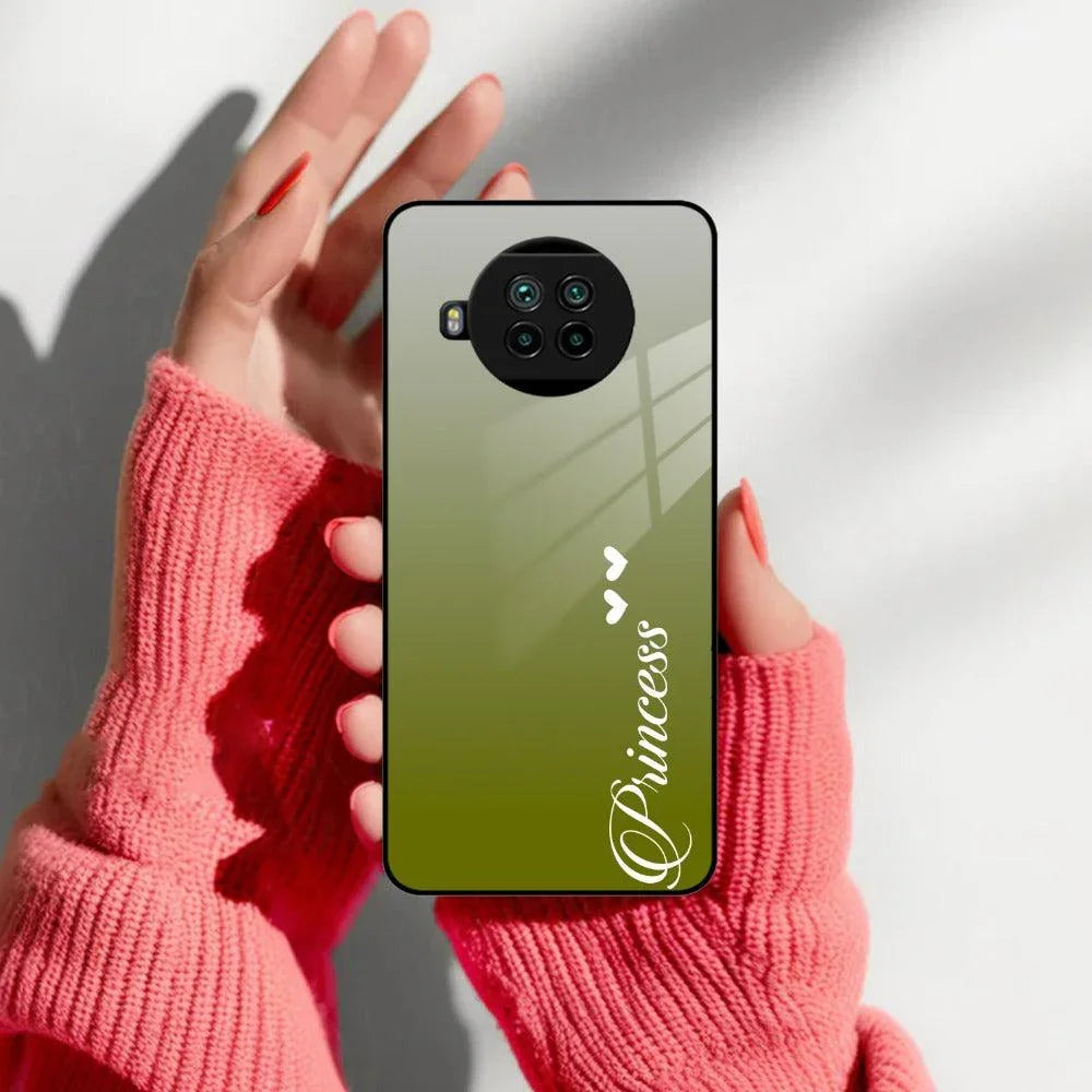 Customize Name Gradient Glass Case Cover Mint Green For Redmi/Xiaomi - ShopOnCliQ